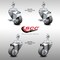Service Caster 3.5 Inch SS Thermoplastic Rubber Swivel 1/2 Inch Threaded Stem Caster Brakes, 2PK SCC-SSTS20S3514-TPRB-M1215-2-TLB-2 - alternate 1